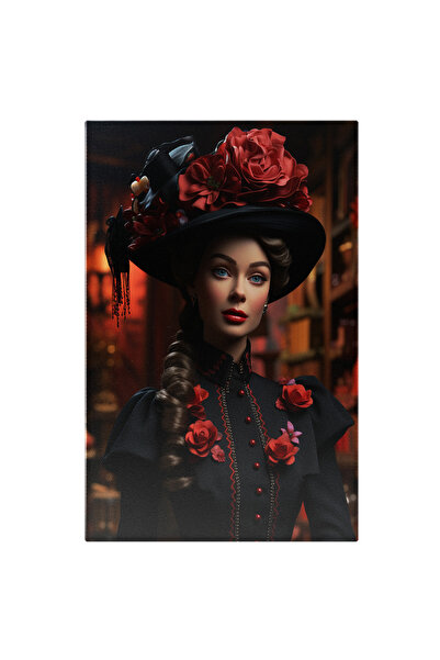 StoryGift Romania Tablou Canvas 70 x 50CM Portret cu fata imbracata in haine ...