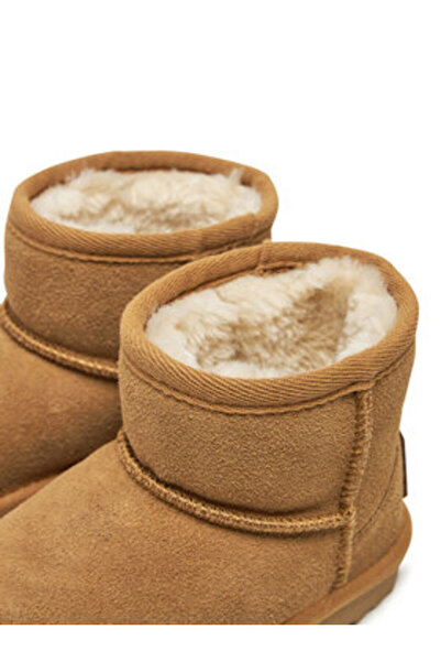 Mjuka girls' snow boots NYUKO201Q brown