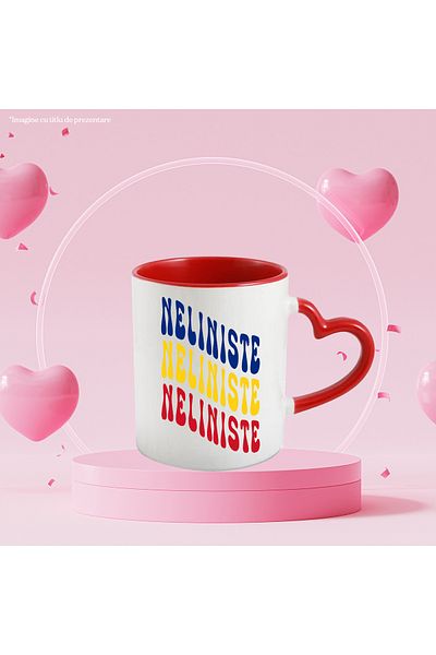 StoryGift Romania Mug The Word Anxiety, in the Colors of the Romanian Flag, Red, Yellow, Blue,, With ,STG