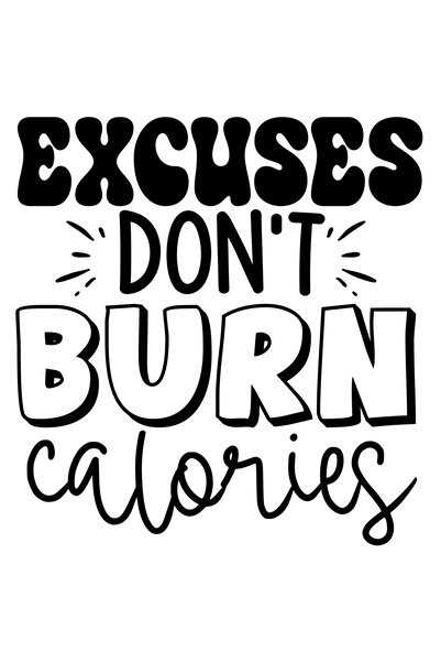 StoryGift Romania Sticker Exterior cu mesajul "Scuzele nu ard caloriile" - am...