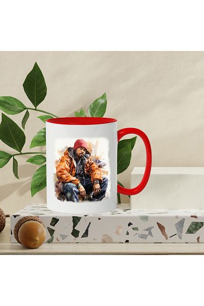 StoryGift Romania Mug With The Notorious B.I.G., Rapper, Artist, Star, Music, Multicolor 330 ml, C, With ,STG