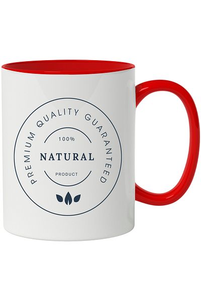 StoryGift Romania Mug With Message In English 100% Natural Product, Circle, Leaves, Organic, Geometric,, With ,STG