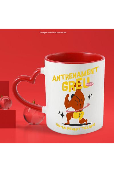 StoryGift Romania Hard workout mug I can't afford male therapy at the gym, 330ml, Ceramic with Ma, Cu, STG