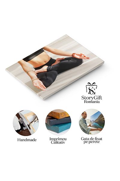 StoryGift Romania Tablou Canvas - Meditatie Si Flexibilitate Pe Podea - Calm, Energie, Armonie