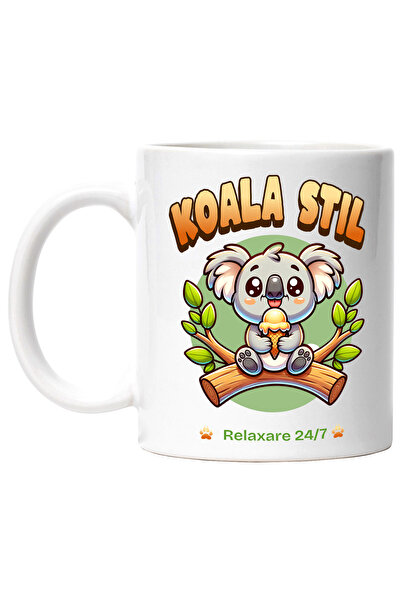 StoryGift Romania Cana stil urc koala, relaxare 247, zen animal pufos, 330ml,...