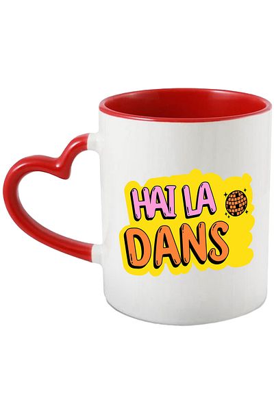 StoryGift Romania Let's Dance Mug globe disco party dance lovers, 330ml, Ceramic with Handle, With,STG