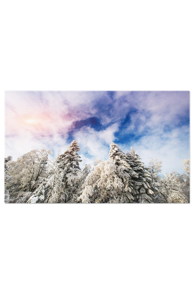 StoryGift Romania Tablou Canvas - Dimineata Cu Ceta Si Zapada: Peisaj Iarna, Lumina Si Magie In Natura