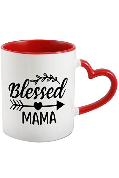 StoryGift Romania Cana cu inimioara si textul "Blessed mama" - mama binecuvan...