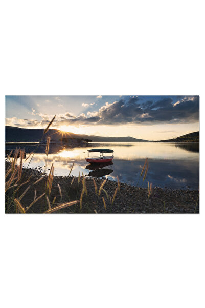 StoryGift Romania Tablou Canvas Seninatate, Mediu, Apus, Reflectie, Turcoaz, ...