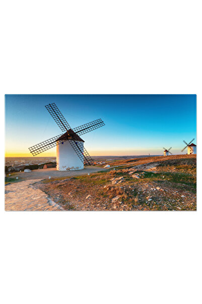 StoryGift Romania Tablou Canvas Apus Peste Morile De Vant Antice La Manchegos...