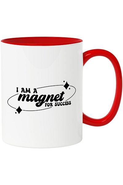StoryGift Romania Mug with the message "I am a magnet for success" - I am a magnet for success with, With, STG