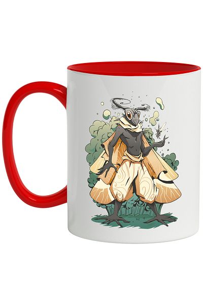 StoryGift Romania Monster Mug, Fantasy, Moth, Smoke, Wings, Pants, Multicolor 330 ml, Ceram, With ,STG