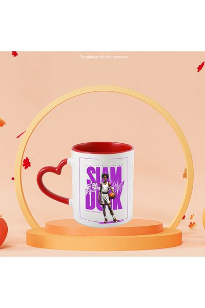 StoryGift Romania Cana Jucatoare Baschet Slam Dunk Iubirea Mea, Iubitorii De Sport, 330ml, Ceramic, Cu ,stg