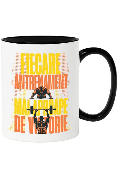 StoryGift Romania Mug Every workout brings you closer to victory, sport, training, gym, 330ml,, With ,STG.