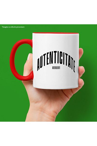 StoryGift Romania Mug The Word Authenticity, Motivational, Self Help, Self Understanding, Appreciate, With,STG