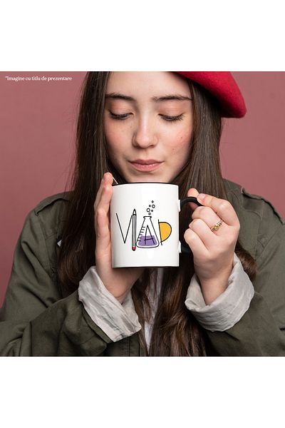StoryGift Romania Mug With The Name Vlad, And Funny Message, Curious, Sociable, Galagio, 330ml, Ceramic, With,STG.