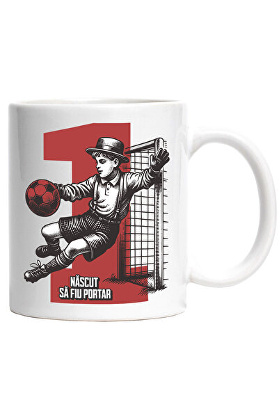 StoryGift Romania Cana Copil Jucand Fotbal Nr 1 Text Nascut Sa Fiu Portar, 33...
