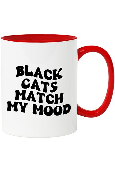 StoryGift Romania Mug for cat lovers with the message "Black cats match with status, With ,STG
