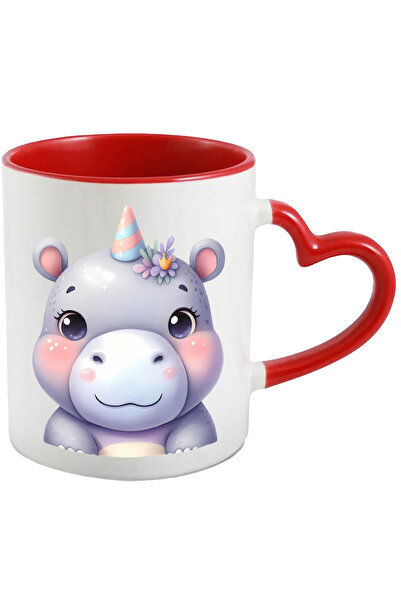 StoryGift Romania Cana cu o femela hipopotam | ilustratie | imbujorata | micu...