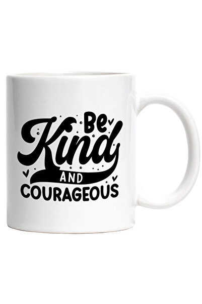 StoryGift Romania Cana cu inimioare si textul "Be kind and courageous" - fii ...