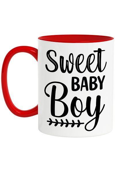 StoryGift Romania Mug with the text in English "Sweet baby boy" - sweet baby boy affection with , With ,STG