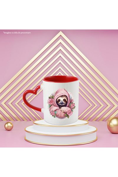 StoryGift Romania Sloth animal mug | illustration | thickly dressed | cold | popcorn | r, Cu ,STG