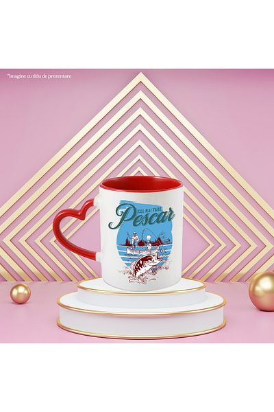 StoryGift Romania Father-fisherman mug family adventure fish lovers, 330ml, Ceramic with Handle, With,STG