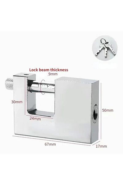 Choice 70mm Multifunctional Padlock Keyed Padlock Waterproof Antirust Anti-theft Lock Pry Door Lock Unlocke