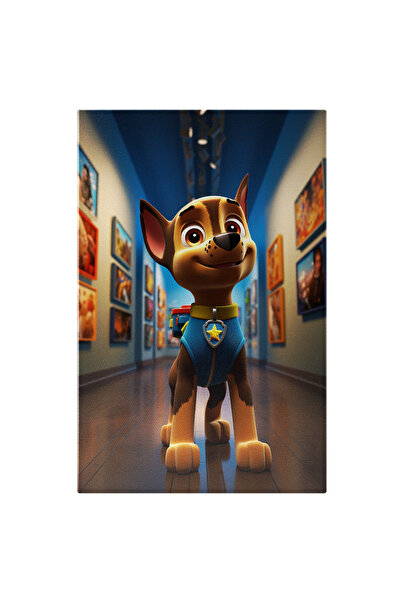 StoryGift Romania Tablou Canvas: Câine Maro În Muzeu De Artă- Animații Pentru...