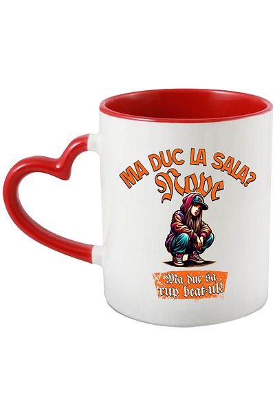 StoryGift Romania Gangster Girl Mug Hip Hop Style, Funny Text I'm Going To The Nope Room, I'm Going To Break B, With ,STG