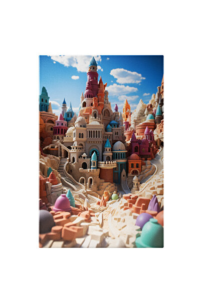 StoryGift Romania Tablou Canvas: Oras Bizar In Desert Lumea Desenelor Animate...