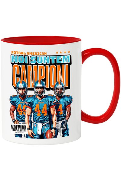 StoryGift Romania American Footb4ALL Mug we are champions team sports, 330ml, Ceramic with Man, With, STG