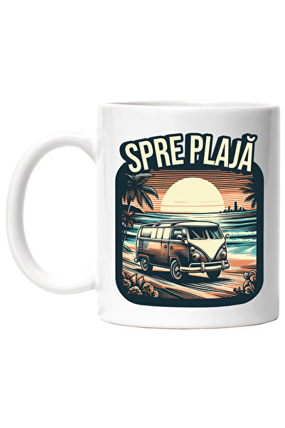 StoryGift Romania Cana spre plaja cu caravana aventura apus de soare, 330ml, ...