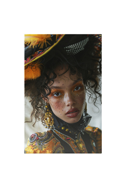 StoryGift Romania Tablou Canvas Frumusețea În Flori Femeia Cu Machiaj Delicat...