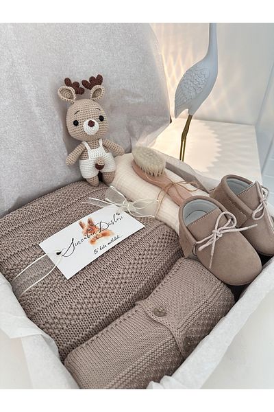 Sincabın Düşleri Welcome Baby Newborn Gift Box Clothing Set Suit Knitwear Blanket Booties Hospital Outlet