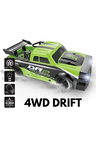 iUni Auto na dálkové ovládání C053, měřítko 1:18, 2,4 GHz, 25 km/h, pohon 4x4, vysokorychlostní driftování a závodění, zelené