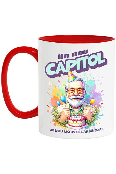StoryGift Romania Mug A new chapter, a new reason to celebrate, old man, anniversary, 330m, With,STG