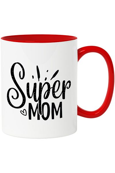 StoryGift Romania Mug for a mother loved and appreciated by all family members with Red Handle, Cu Man, STG