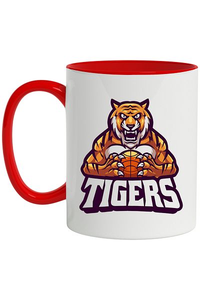 StoryGift Romania Mug With Message Tigers, Basketball, Ball, Tiger, Sport, Multicolor 330 ml, Ceramics, With ,STG