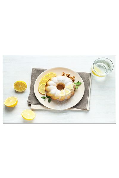 StoryGift Romania Tablou Canvas - Deserturi Dulci Pentru Vara: Tort Si Placinte Cu Fructe Pe Fundal De Lemn