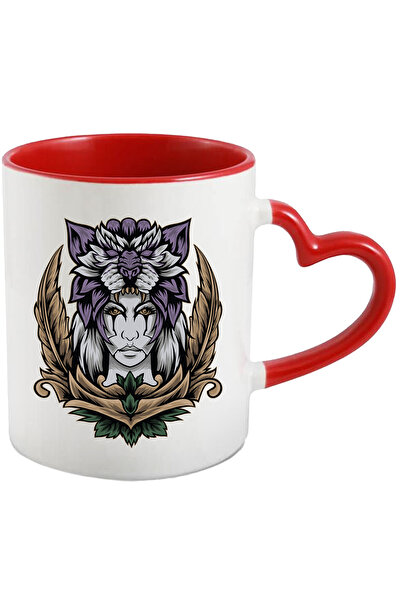 StoryGift Romania Cana Cu Monstru, Harpie, Frunze, Pene, Fantasy, Leu, Multicolor 330 ml, Ceramica, Cu ,STG