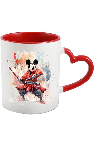 StoryGift Romania Disney Cup, Mikey Mouse, Samurai, Costume, Katana, Multicolor 330 ml, Ceramic, With ,STG