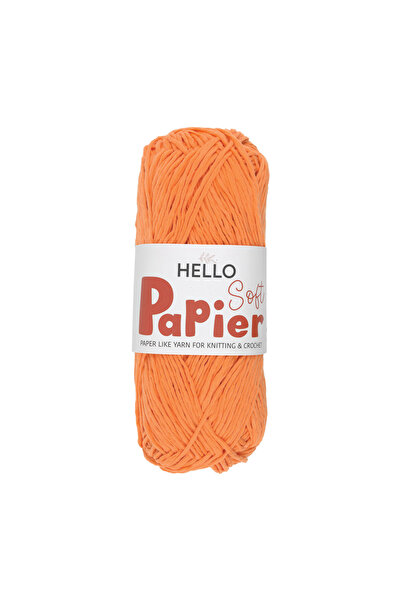 Hello Soft Papier Kağıt Çanta Örme İpi 100 Gram 100 Metre Turuncu P19