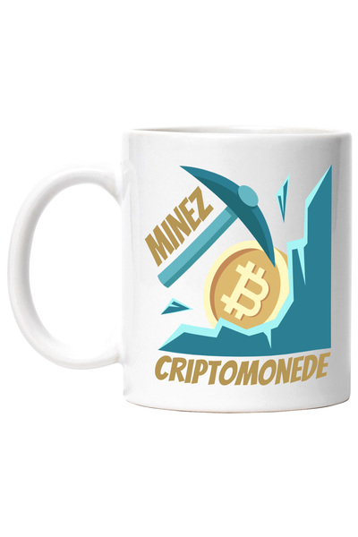 StoryGift Romania Cana minez criptomonede moneda bitcoin, investitor , 330ml,...