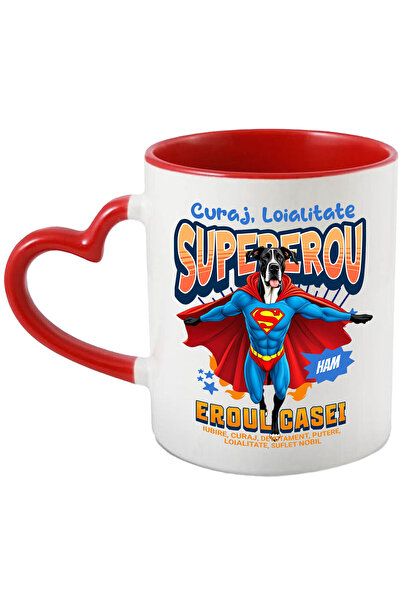 StoryGift Romania Cana cu Dog German / Caine German Caine In Costum de SuperM...