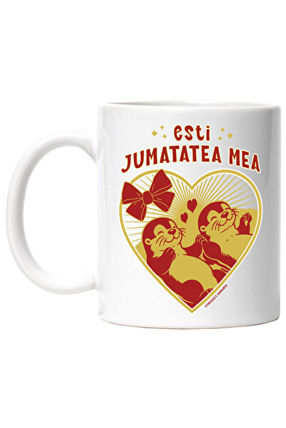StoryGift Romania Cana esti jumatea mea cuplu fericit Valentine's Day, 330ml,...