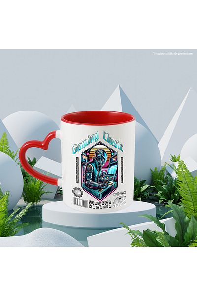 StoryGift Romania Classic Gaming Mug. Legend of Classic Games., 330ml, Ceramic with Heart Handle R, With ,STG .
