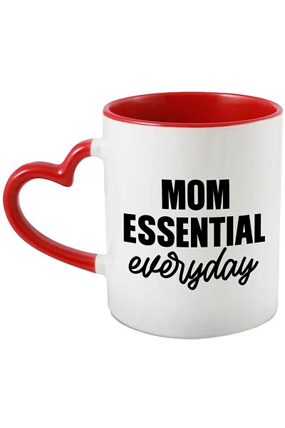 StoryGift Romania Mug for loving mothers who are essential to others with Heart Handle, With, STG