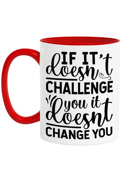 StoryGift Romania Mug with a message that urges you to choose challenges because they change you, With ,STG