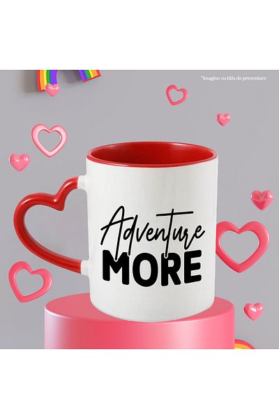 StoryGift Romania Mug with a message that encourages you to venture further - travel with Handle In, With, STG.